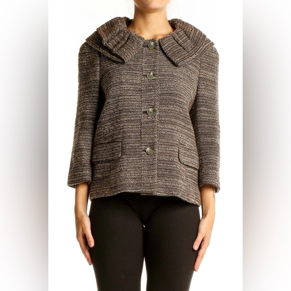 Ann Taylor-Brown Textured Blazer Size 4